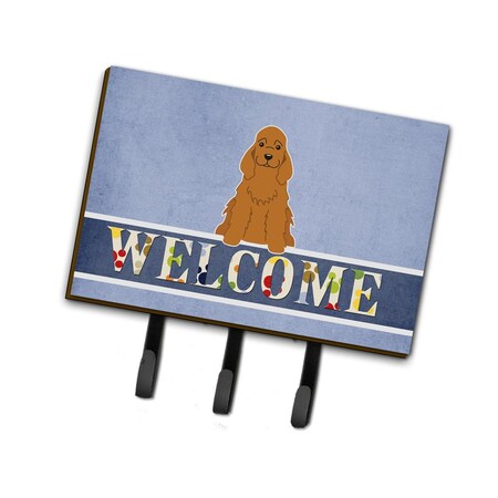 Carolines Treasures Cocker Spaniel Red Welcome Leash or Key Holder BB5676TH68